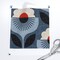Geometric Floral Blue Red Black Art Deco Scandinavian Modern Minimalist Mid Century Custom Printed Fabric by Spoonflower Various Fabrics by the Yard or Fat Quarter